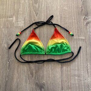 reggae y2k triangle bikini top
